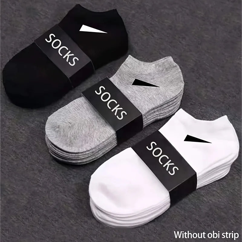 12pcs (6pairs)/6pcs (3pairs) Men's Breathable Socks Solid Color Simple Design Durable and Moisture Absorbing