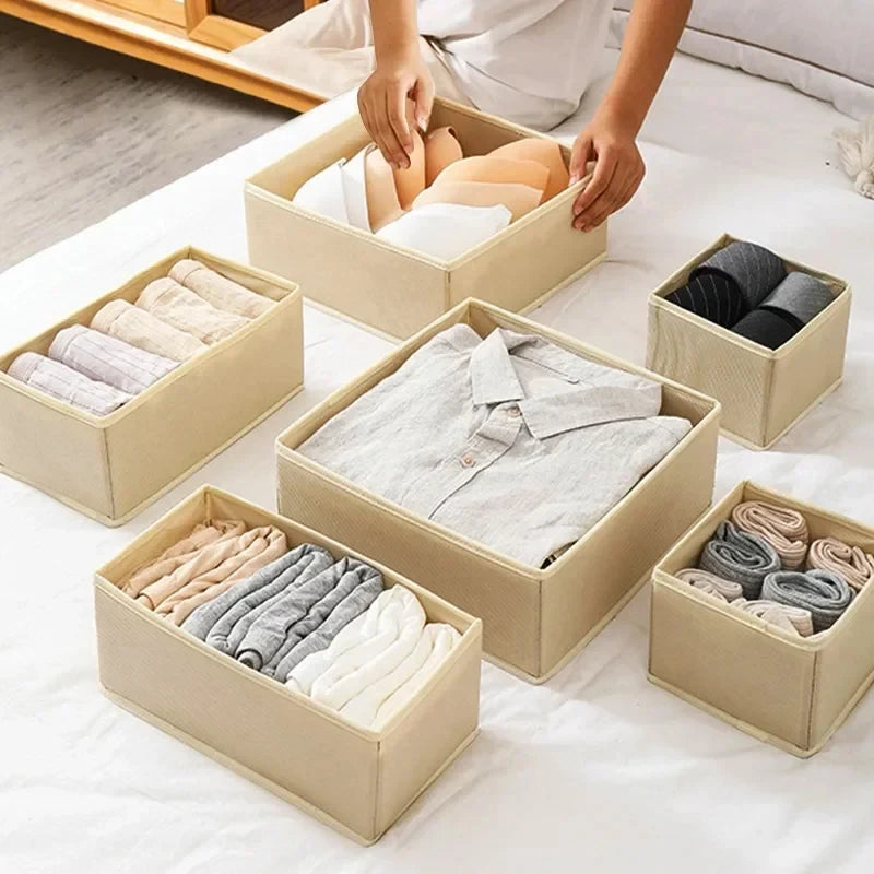 Drawer Organizers Box Clothes Underwear Socks Storage Box Wardrobe Closet Organizers and Storage Foldable Cabinet Separator Case