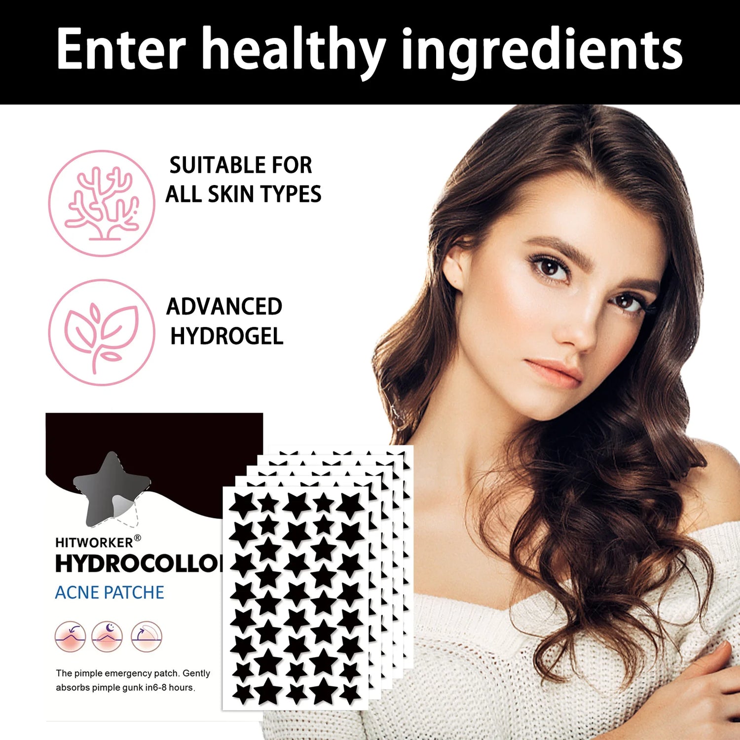 Colloidal Acne Patch 400/800 pieces/box Acne Patch, non-alcoholic, mild and non irritating acne and blemishes coverage sticker