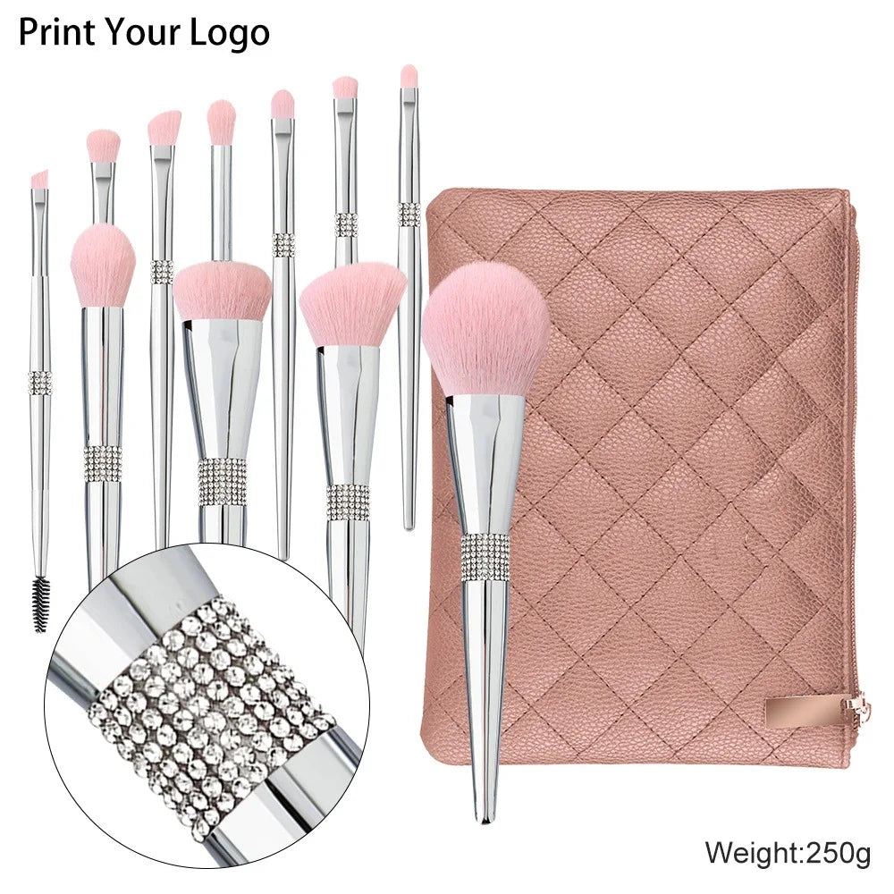 Luxury Makeup Brushes Set Private Label Professional Pink Synthetic Hair Foundation Powder Contour Eyeshadow Make up Brushes