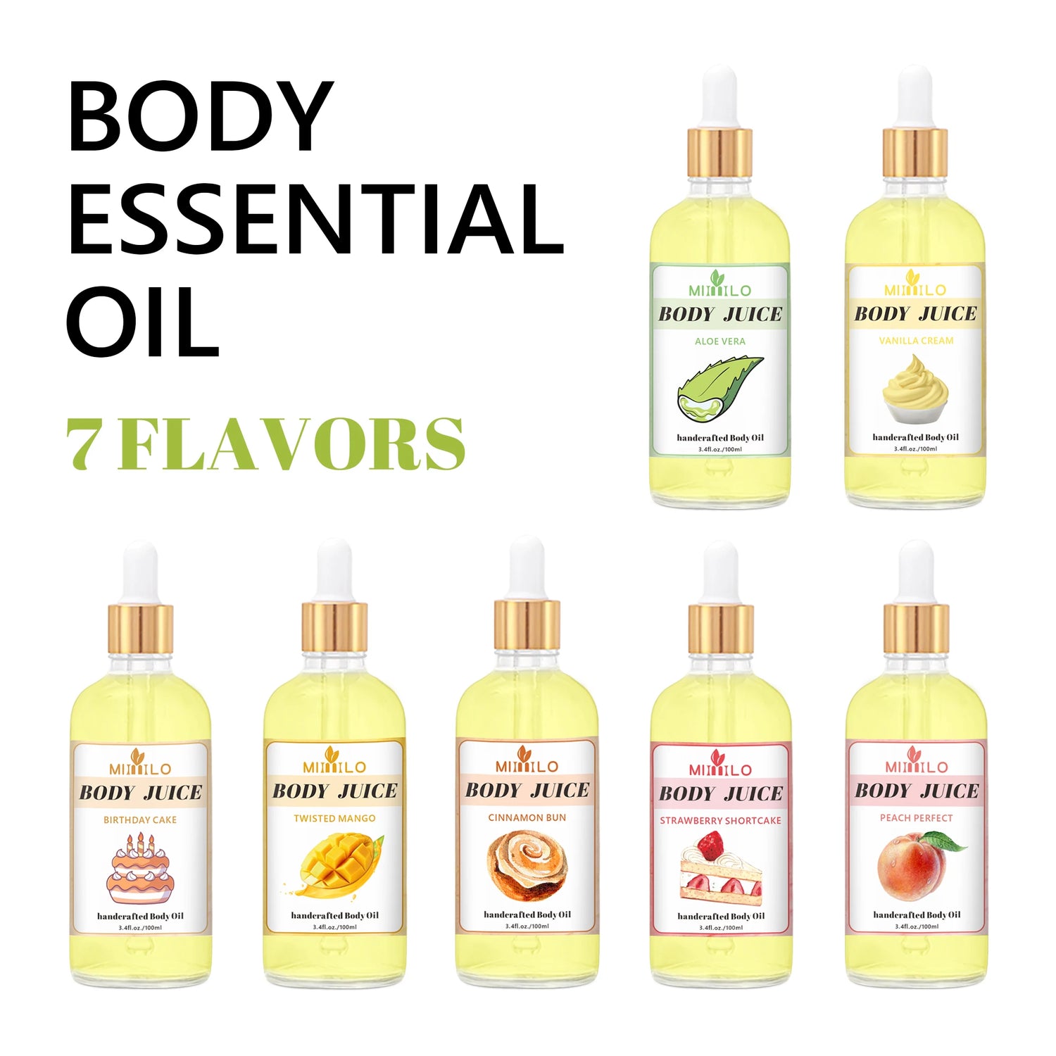 100ml Sweet Fragrance Body Oil Multiple Delightful Scents Moisturizing Nourishing Skin Care Lightweight Non Greasy Fast Absorbin