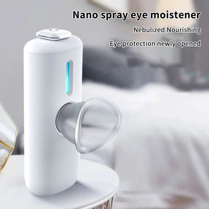 Nano Eye Mist Sprayer Electric Eye Steamer with Compress Moist Relief Dry Eyes Portable Eye Mister Drops Tool