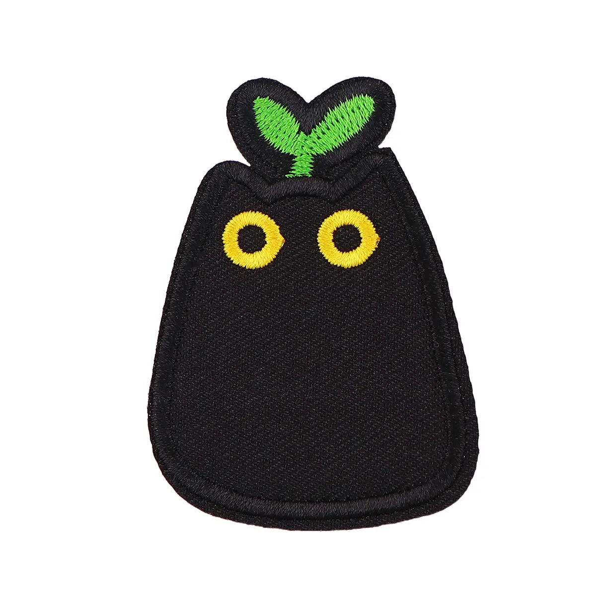 Black Cat Patch Cartoon Animal Embroidered Patches For Clothing DIY Iron on Patches For Clothes Plant Patch Stickers