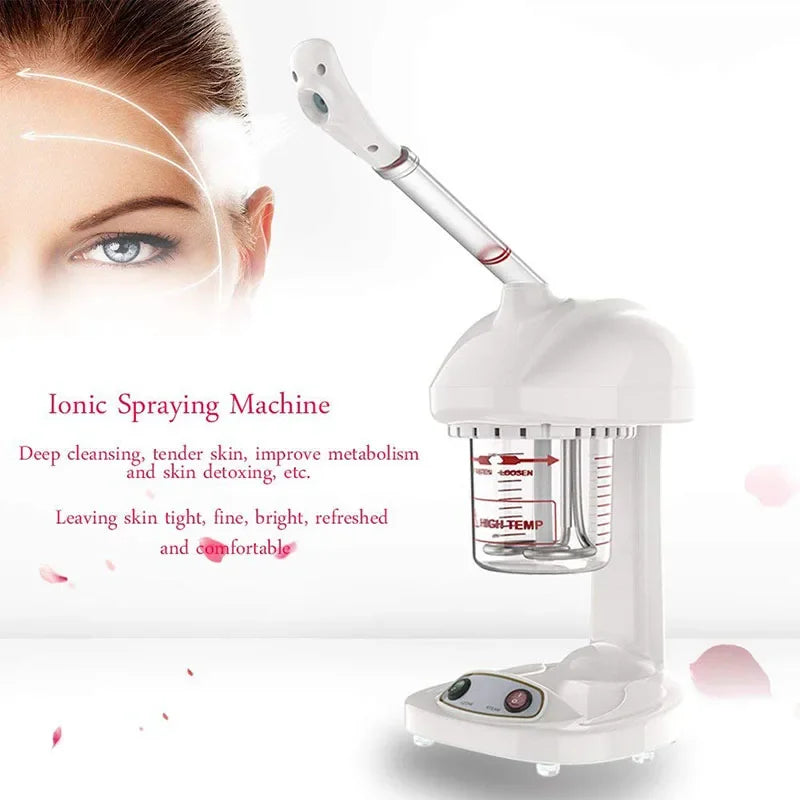 Facial Steamer Spraying Machine Ionic Advanced Ozone Steaming Skin Care for Salon Spa and Home to Face Moisturizing Cleaning