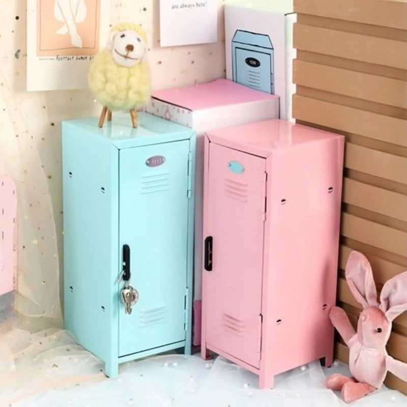 Cute Organizer Storage Boxes Multi-purpose Modern Storage Cabinets Metal Cosmetic Display Cabinet Organizer Boxes for Bedroom