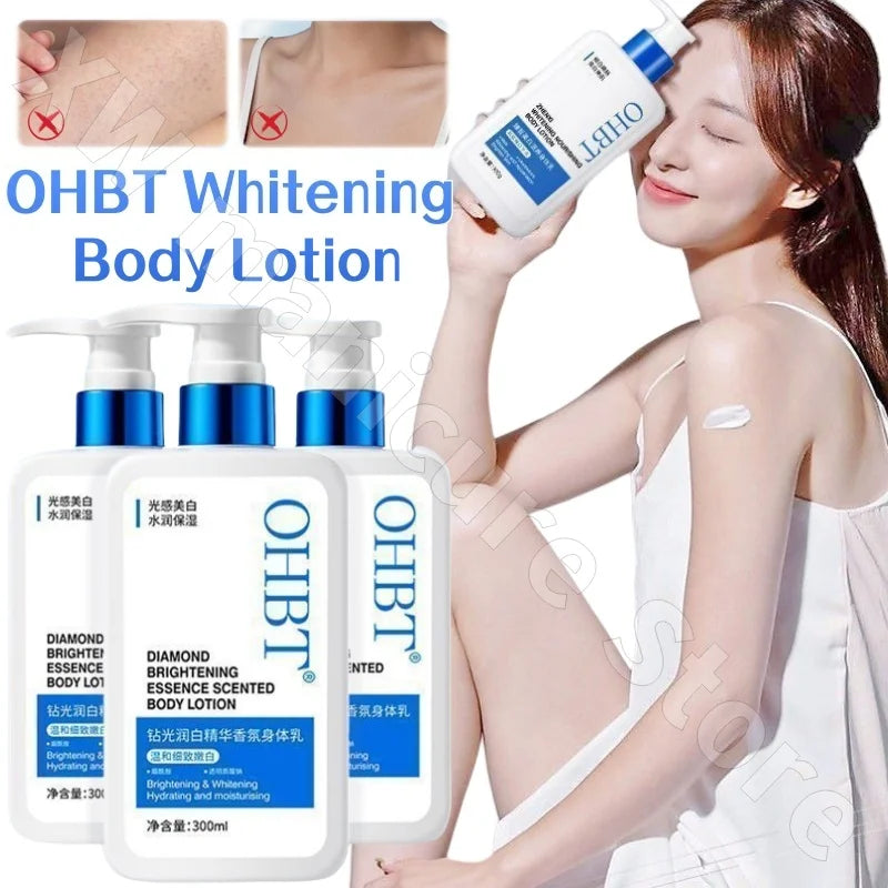 OHBT Brightening Body Lotion Nourishing Fruit Acids To Reduce Melanin Long-lasting Moisturizing Chicken Skin Removal 300ml