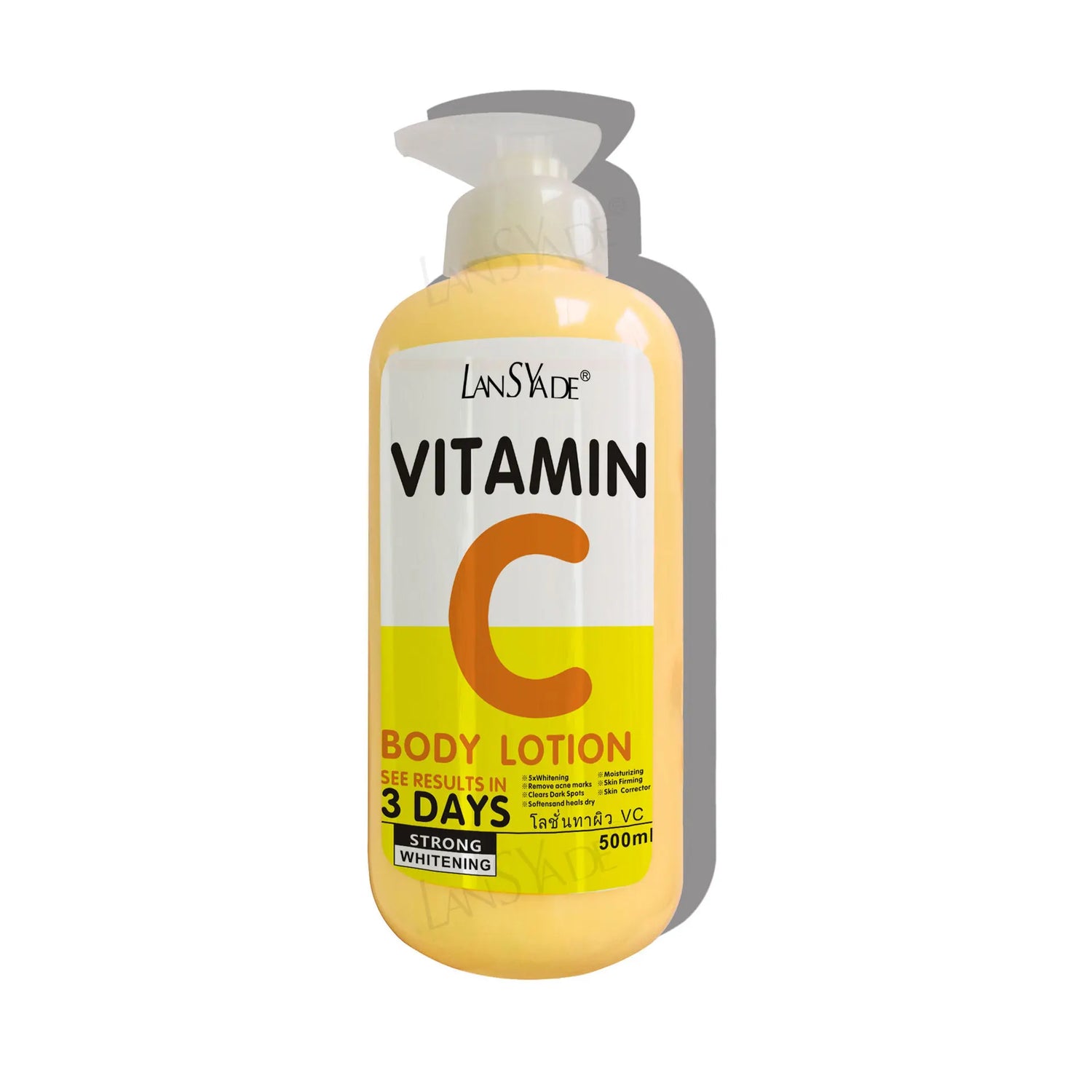 500ml LANSYADE AHA Brightening Body Lotion Arbutin Moisturizing Firming Body Cream Vitamin C Soften Skin Essence Lotion