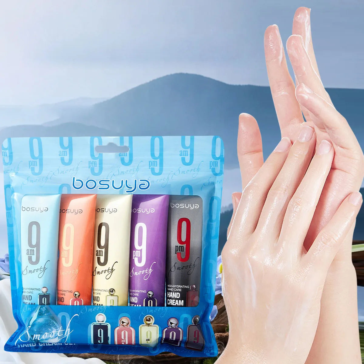 5pcs moisturizing fragrance hand cream set, refreshing and non greasy, replenishing moisture, caring for hands, daily hand care