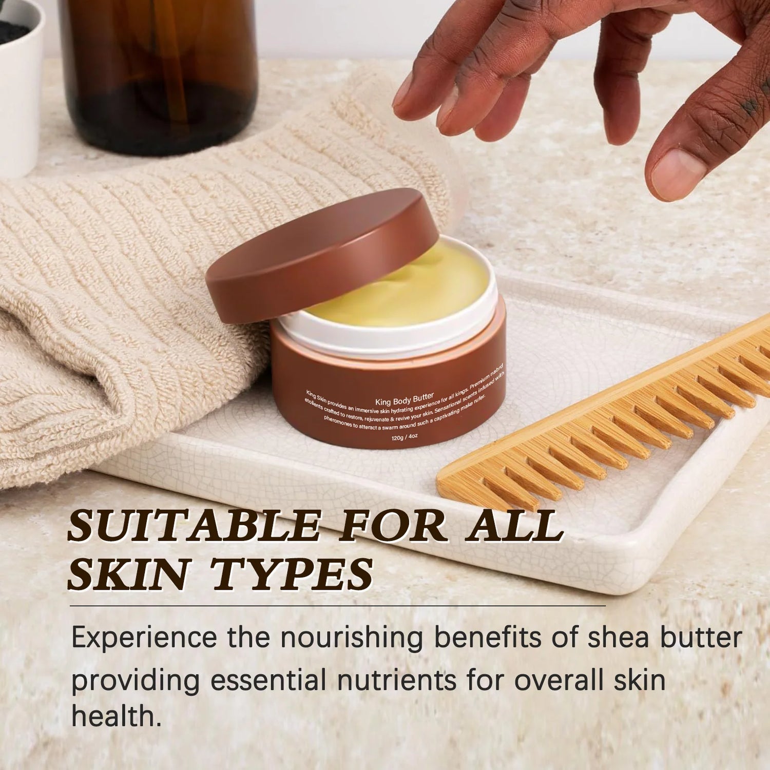 120g Body Butter for Men 24H Deep Moisturizing Cream Improve Drying Skin Body Cream for All Skin Types
