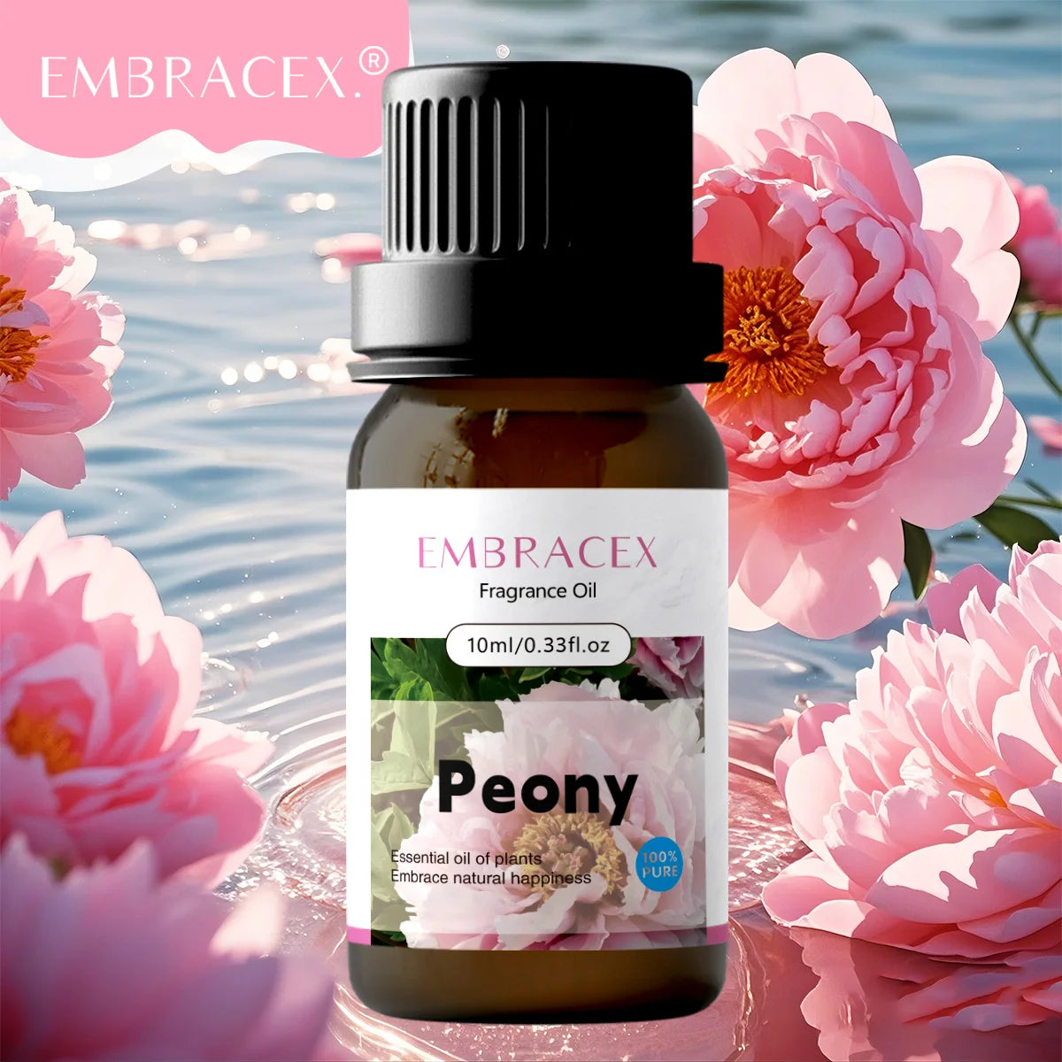 10ml Peony Essential Oils Skincare Body massage oil Flower perfume Gifts Candle Making Fragrance Long Lasting