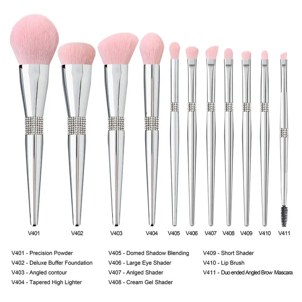 Luxury Makeup Brushes Set Private Label Professional Pink Synthetic Hair Foundation Powder Contour Eyeshadow Make up Brushes