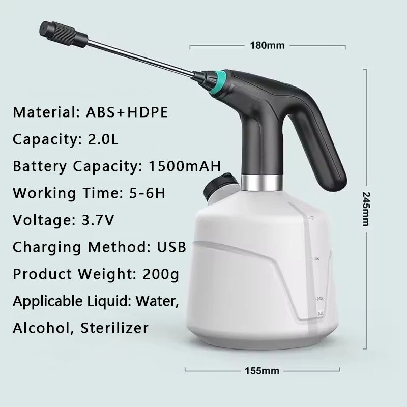 Electric Plant Spray Bottle Automatic Watering Fogger USB Electric Sanitizing Sprayer Watering Machine Plants for Garden Tool