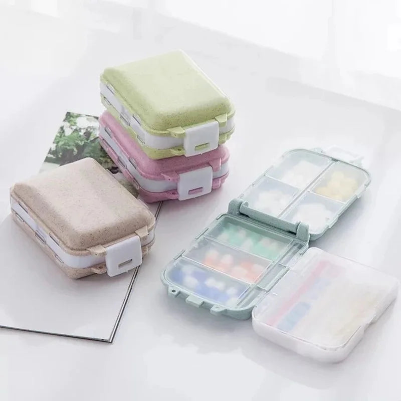 1PC Portable Mini Pill Box - Medical Kits Vitamin Storage Container Health Travel Supplies Compact Pill Organizer