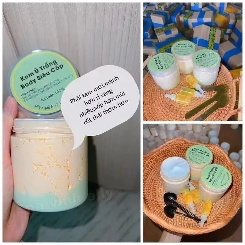 200g Whitening Body Mixed Essence Lotion , Improves Dark Yellowing Melanin Lightening Moisturizing Smooth And Bright White Skin