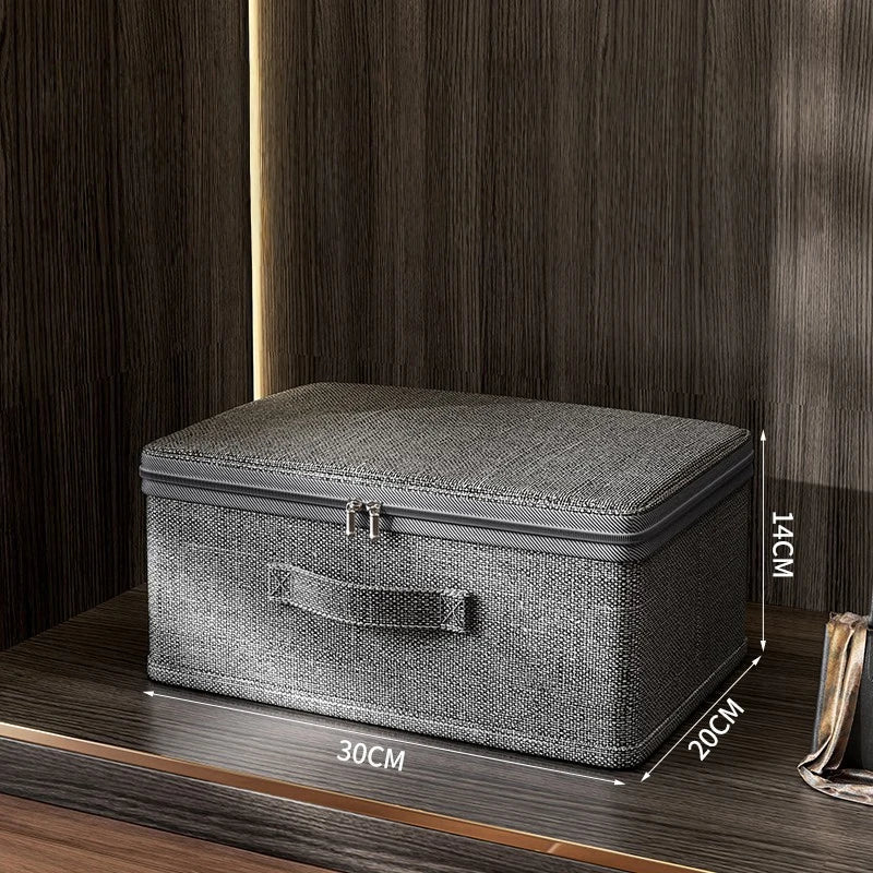 Stackable Clothes Organizer Box for Wardrobe Large Drawer Storage Cabinet for Thick Clothes, Foldable Closet Organizer with Lid