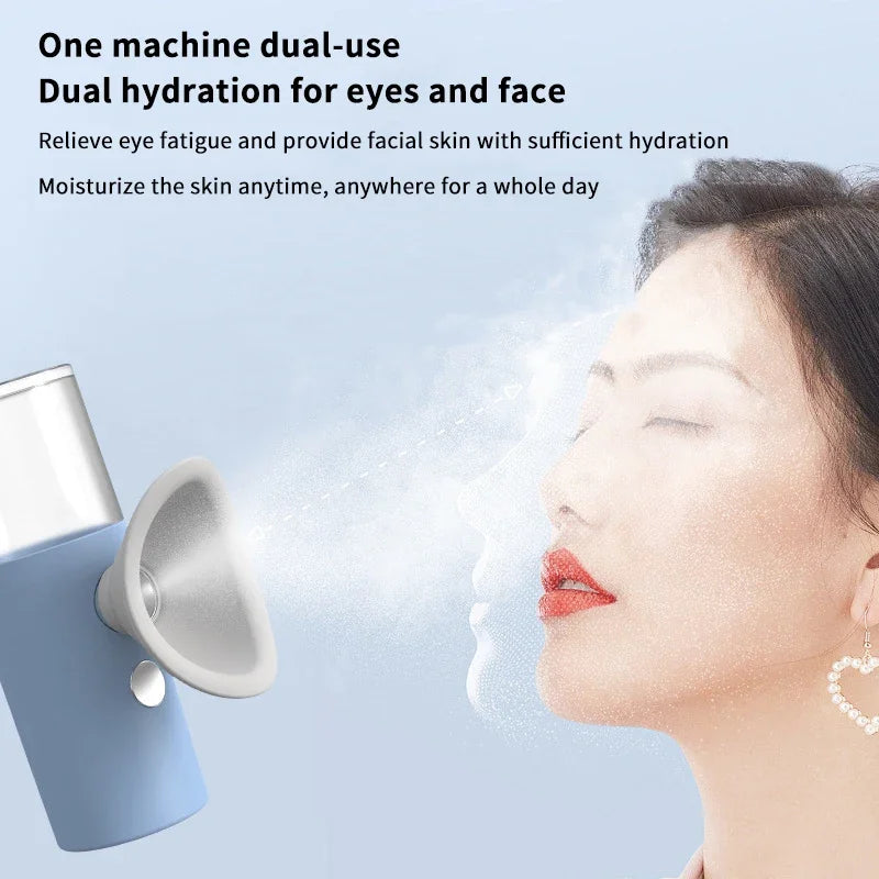 Nano Eye Mist Sprayer Electric Eye Steamer with Compress Moist Relief Dry Eyes Portable Eye Mister Drops Tool