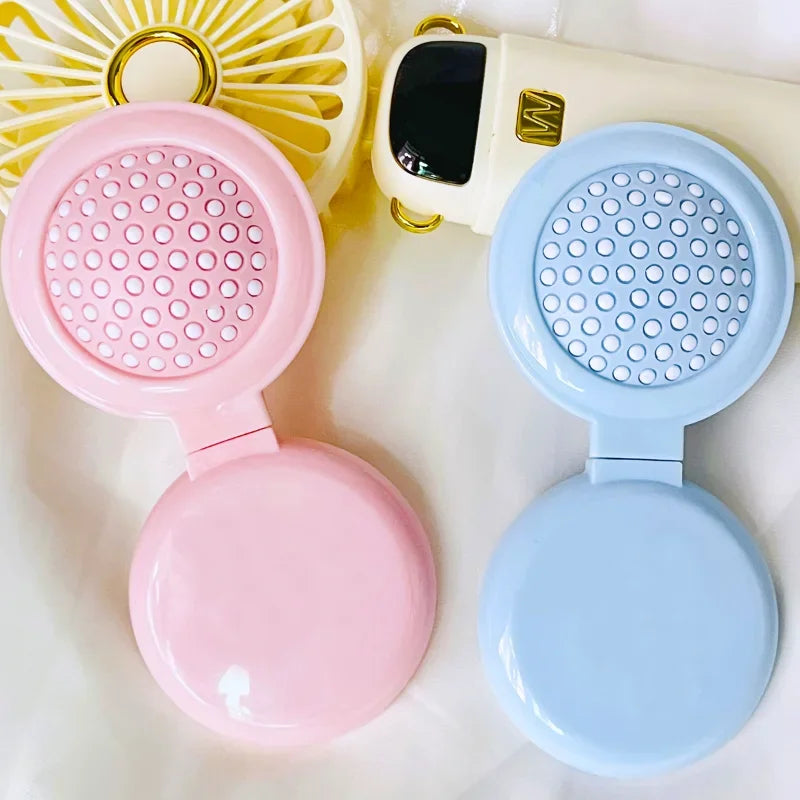 Travel-friendly styling tool, compact women's massage comb with folding design and air-cushion bristles, mirror attachment