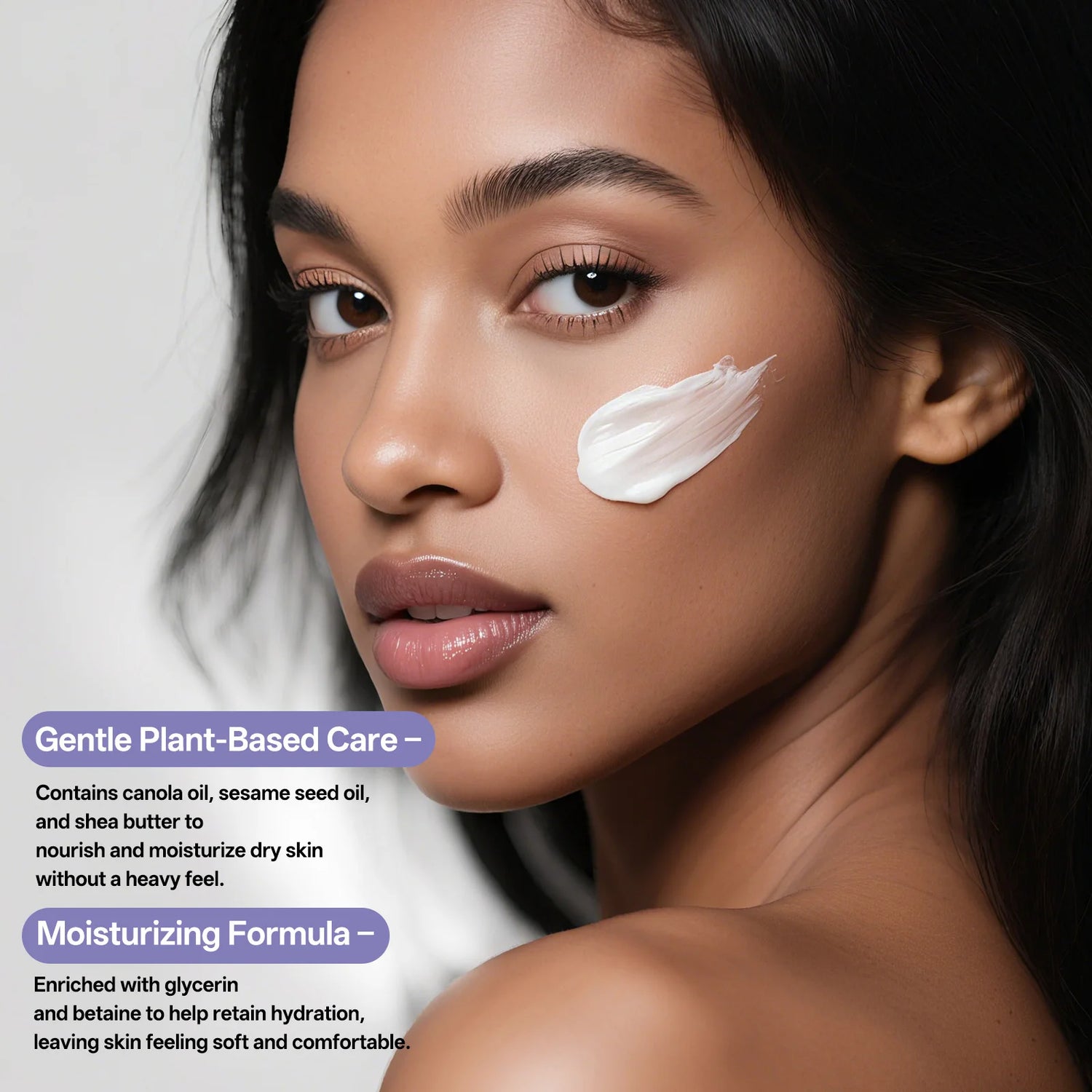 Hydrating Milk Moisturizer 50ml for All Skin Types Lightweight Non-Greasy Daily Face Balm with Shea Butter and Glycerin