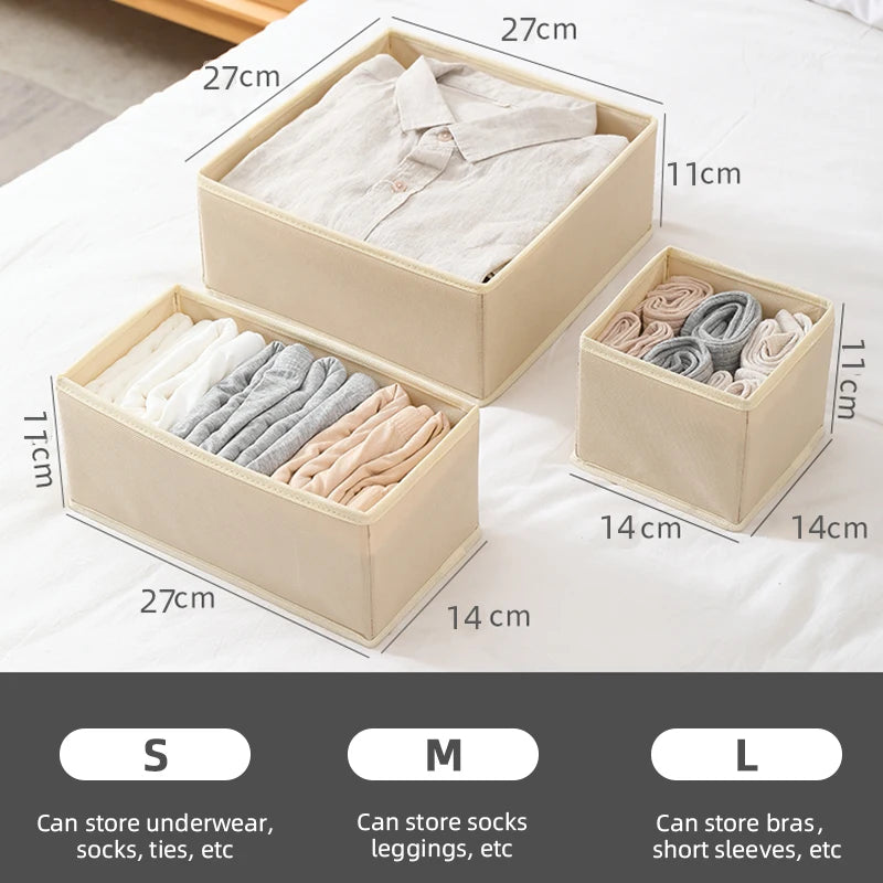 Drawer Organizers Box Clothes Underwear Socks Storage Box Wardrobe Closet Organizers and Storage Foldable Cabinet Separator Case