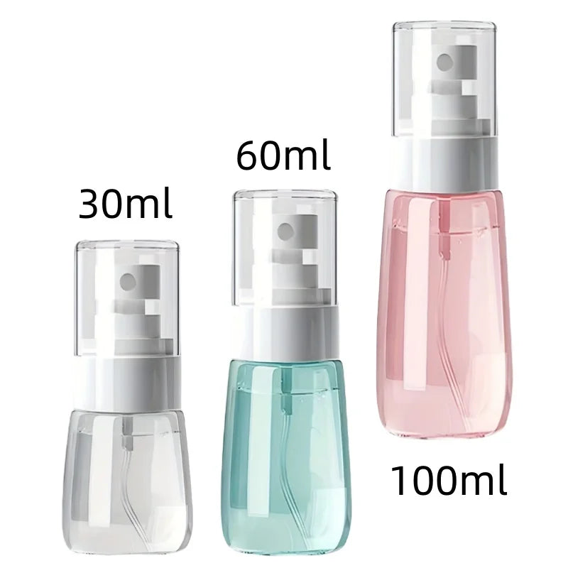 2pcs Mini Spray Bottle Fine Mist Alcohol Atomizer Portable Refillable Liquid Container for Cleaning Skin Care Beauty Accessories