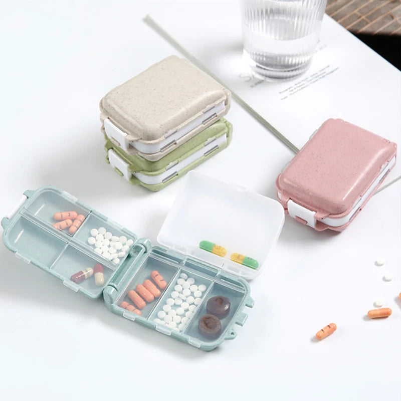 1PC Portable Mini Pill Box - Medical Kits Vitamin Storage Container Health Travel Supplies Compact Pill Organizer