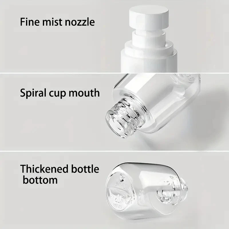 2pcs Mini Spray Bottle Fine Mist Alcohol Atomizer Portable Refillable Liquid Container for Cleaning Skin Care Beauty Accessories