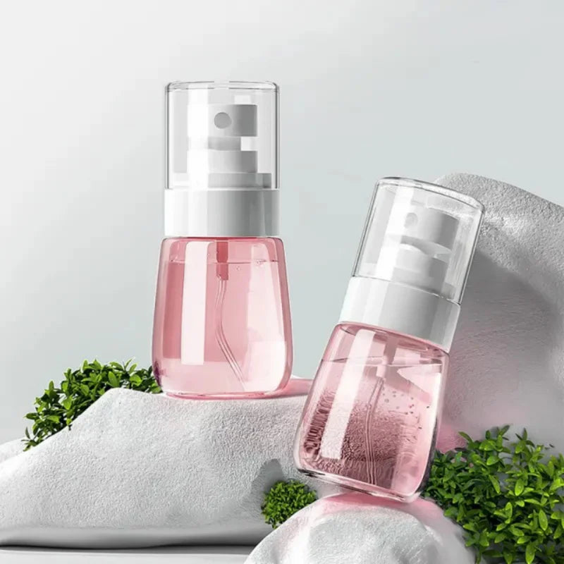 2pcs Mini Spray Bottle Fine Mist Alcohol Atomizer Portable Refillable Liquid Container for Cleaning Skin Care Beauty Accessories