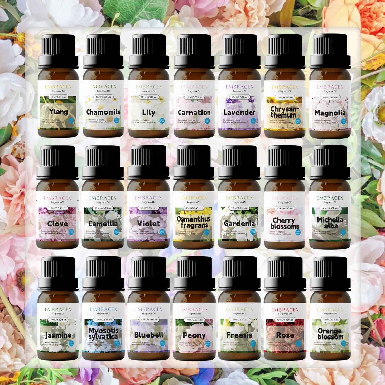 10ml Peony Essential Oils Skincare Body massage oil Flower perfume Gifts Candle Making Fragrance Long Lasting