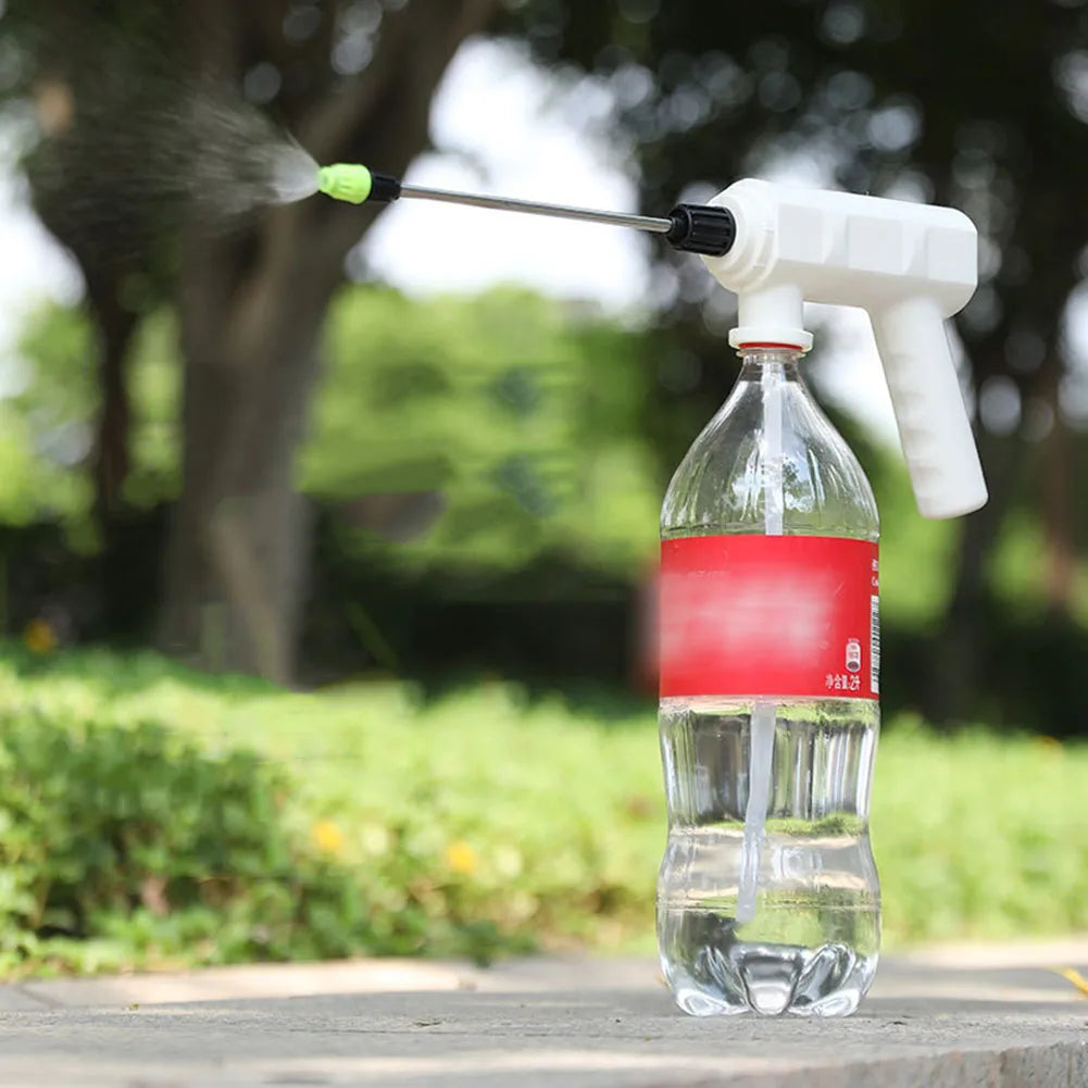 Electric Water Spray Gun Universal Bottle Interface USB Rechargeable Mist Stream Sprayer for House Cleaning Plant Watering Garde