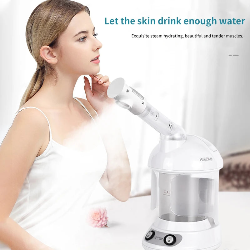 Facial Spray Vapor Steamer Face Moisturizer Ozone Steam Freshener Water Vaporizer Humidifier Steamer Machine Table Top Mini Spa