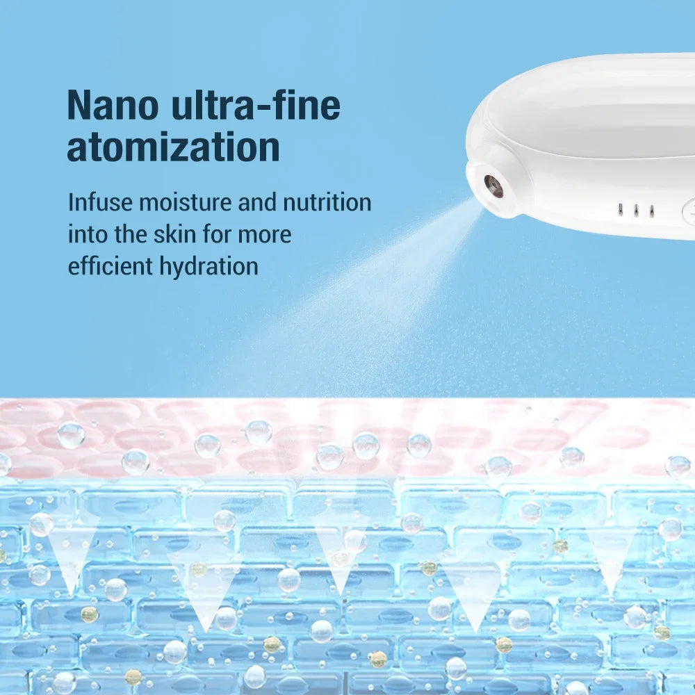 Mini Nano Mist Sprayer Face Steamer New Mini Air Compressor Kit Facial Airbrush Sprayer Water Oxygen Steam Device Humidifier
