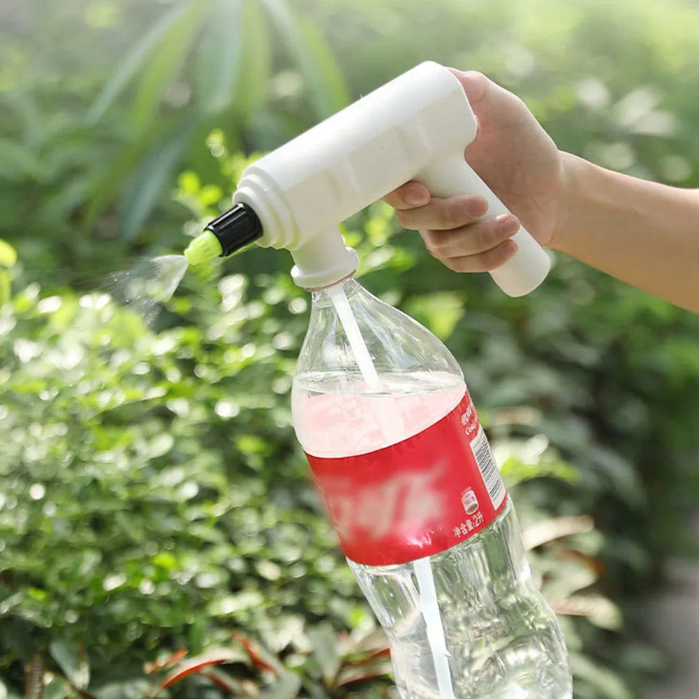 Electric Water Spray Gun Universal Bottle Interface USB Rechargeable Mist Stream Sprayer for House Cleaning Plant Watering Garde