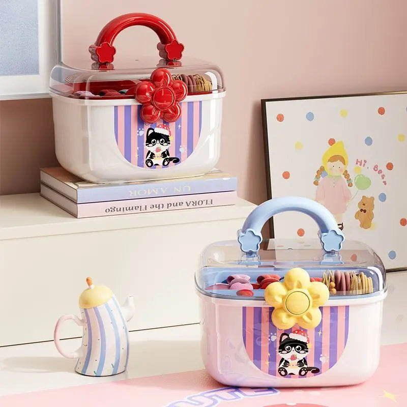 Cosmetics Storage Box - Double-layer, Large-capacity, Organizing and Dust-proof Jewelry Box Storage Organization