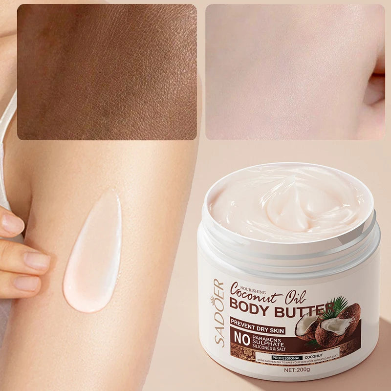 Coconut Moisturizing Body Butter, Hydrating Long-lasting Fragrance Cream, Nourishing Body Cream 200g/bottle