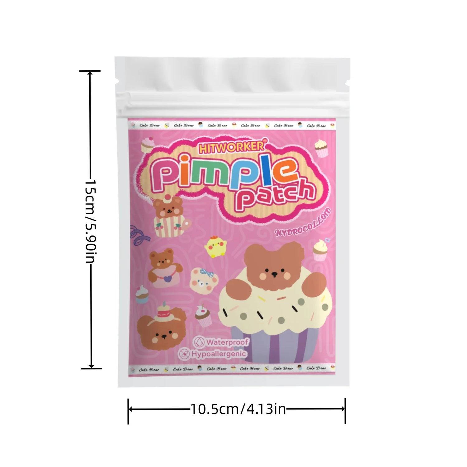 40/120/400pcs Cartoon Bear Design Acne Patches, Waterproof Hydrocolloid Spot Concealer, Breathable Pimple Cover Stickers for Dai