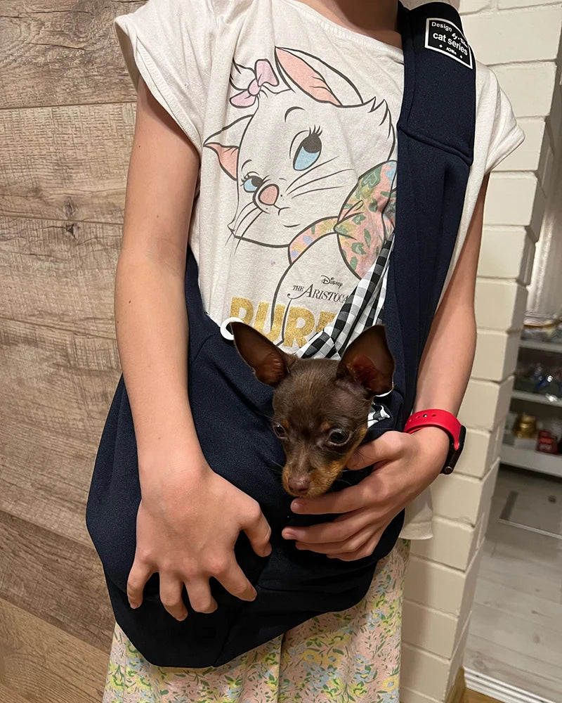 Adjustable Pet Dog Carrier Bag Outdoor Travel Puppy Single Shoulder Bags Dogs Comfort Sling Handbag Corgi Puppy Tote Pouch