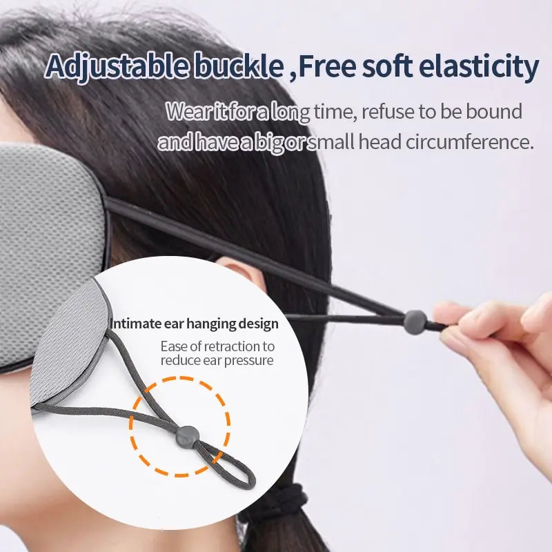 Korean Style Ice Silk Eye Mask Adjustable Warm Cool Dual Use Breathable Sleep Mask for Travel And Comfortable Light Blocking