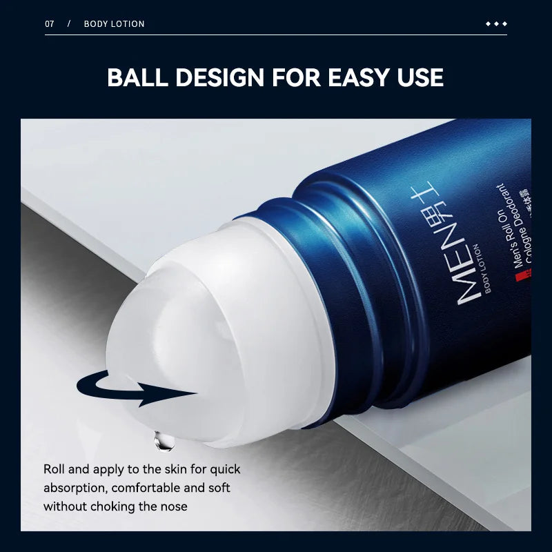 Men's body lotion and fragrance - Light and fresh scent, portable stick form, with gentle and long-lasting fragrance.