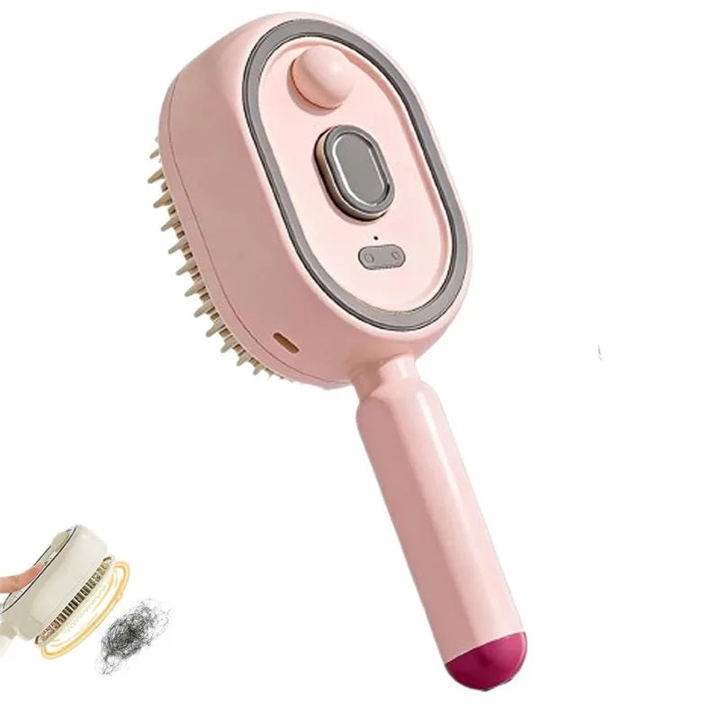 Electric Spray Air Cushions Massage Comb 3-in-1 Self-Cleaning Steam Essential Oil Brush Rechargeable Spray Scalp Massager Comb