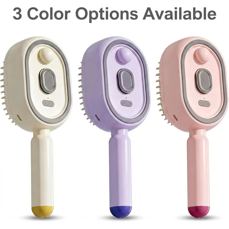 Electric Spray Air Cushions Massage Comb 3-in-1 Self-Cleaning Steam Essential Oil Brush Rechargeable Spray Scalp Massager Comb