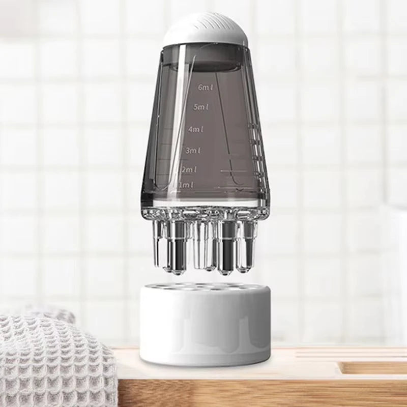 Mini Portable Scalp Massage Comb, A Tool To Assist In Combing Hair Roots With Liquid, Featuring An Oil-Infusing Rollerball Appli
