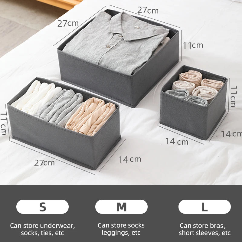 Drawer Organizers Box Clothes Underwear Socks Storage Box Wardrobe Closet Organizers and Storage Foldable Cabinet Separator Case