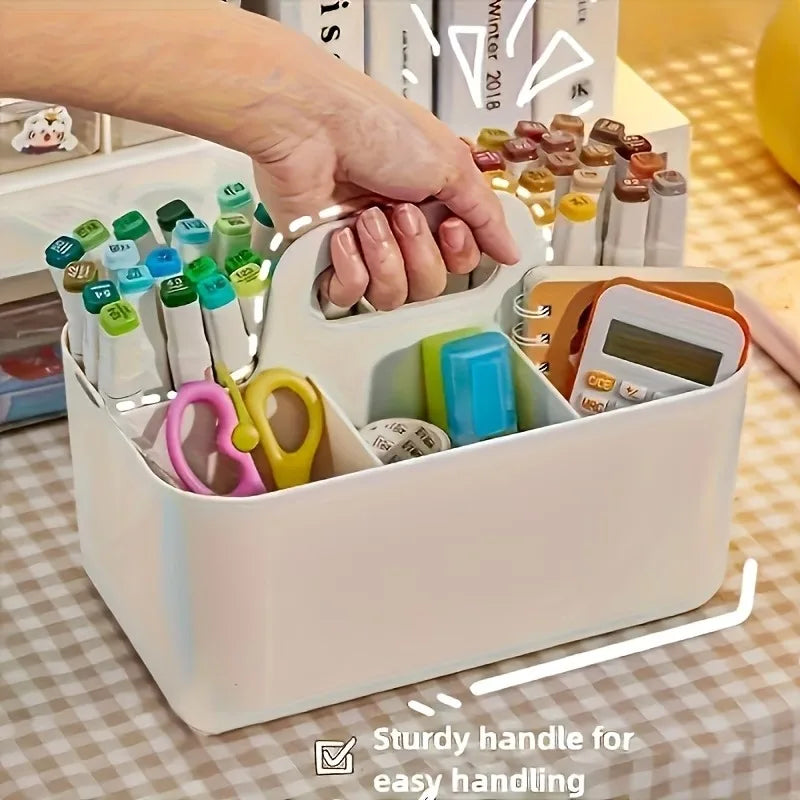 Multi-functional Storage Basket with Handle,Ideal for Organizing Portable Pencils,Pen Holders,Stationery Boxes,Desktop Organizer