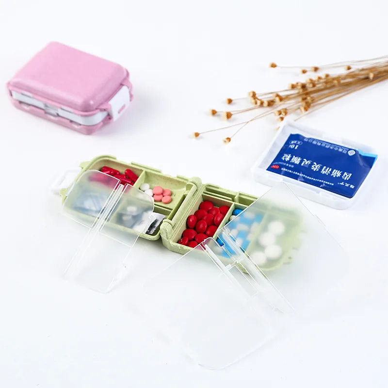 1PC Portable Mini Pill Box - Medical Kits Vitamin Storage Container Health Travel Supplies Compact Pill Organizer