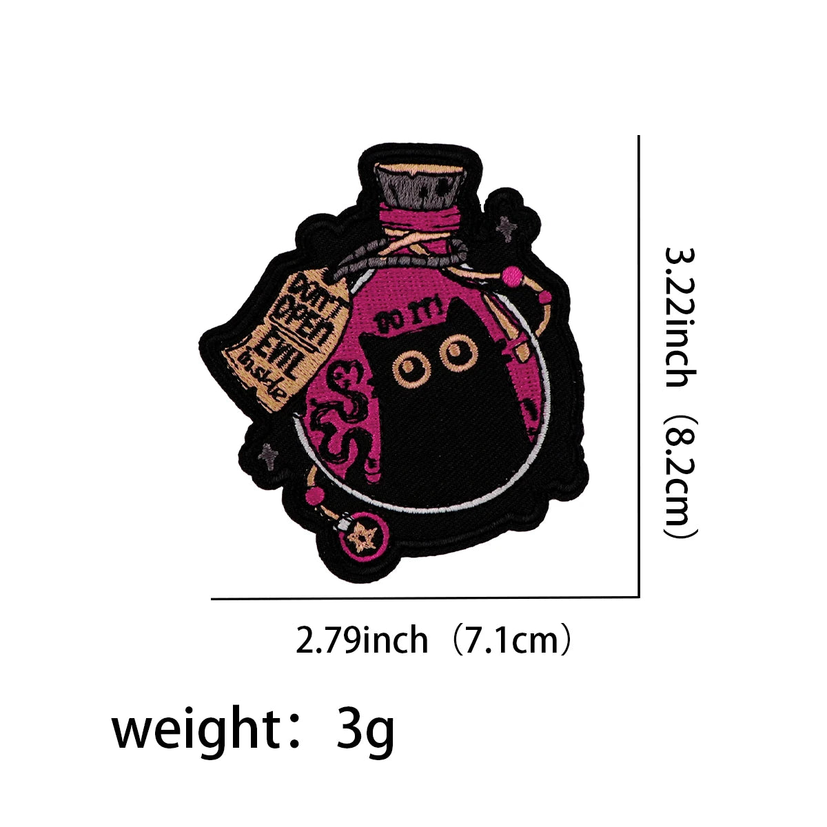 Cartoon Black Cat Patch Cute Crow Embroidered Patches On Clothes DIY Iron On Patches For Clothing Cute Animal Badge Toys Gift