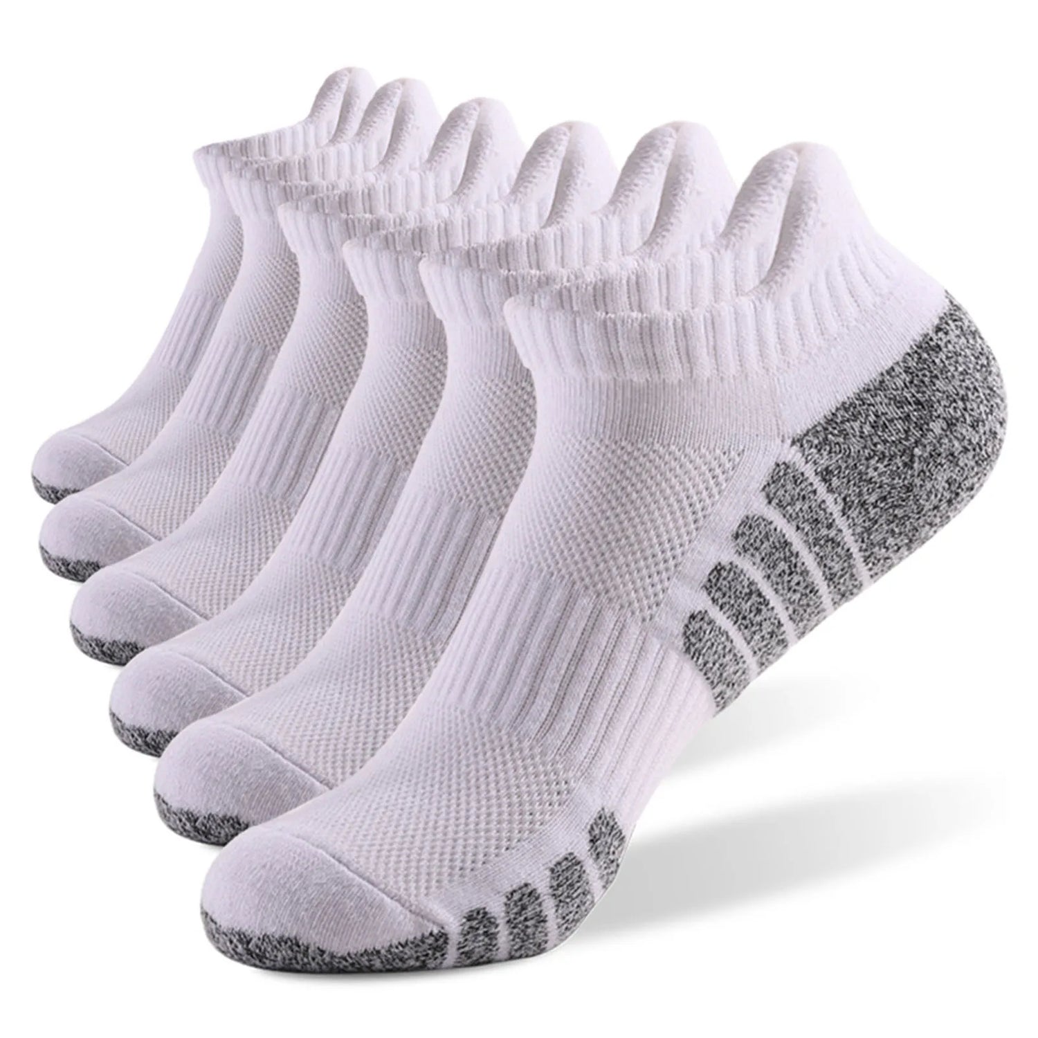 6 Pairs Sports Ankle Socks  Athletic Low-cut Socks Thick Knit Autumn Winter Socks Outdoor Fitness Breathable Quick Dry Socks