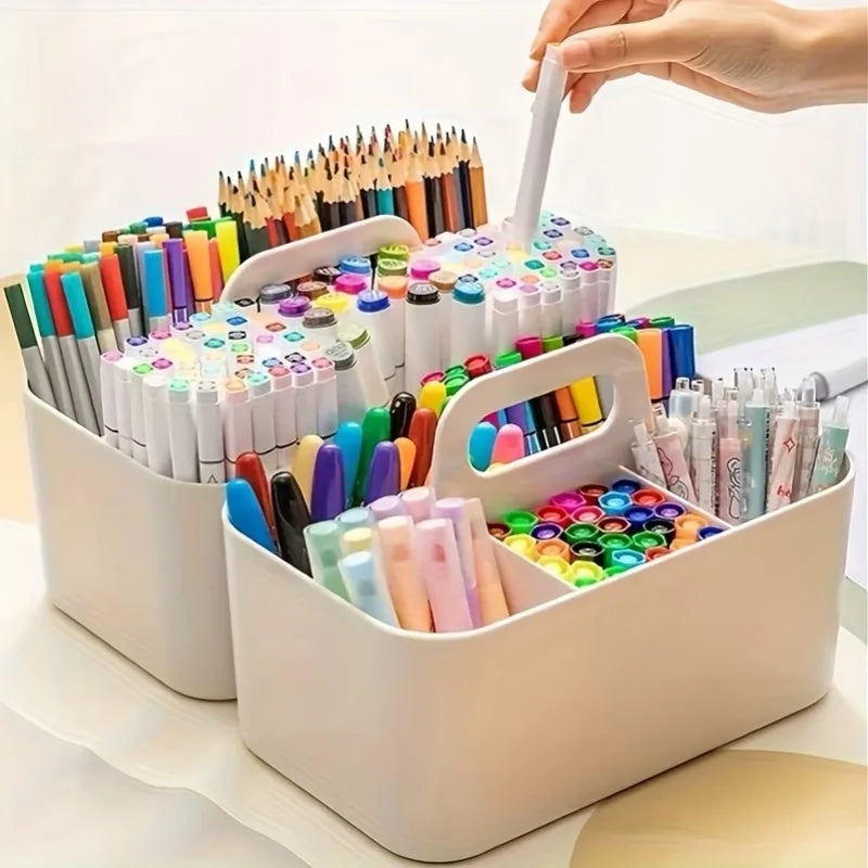 Multi-functional Storage Basket with Handle,Ideal for Organizing Portable Pencils,Pen Holders,Stationery Boxes,Desktop Organizer