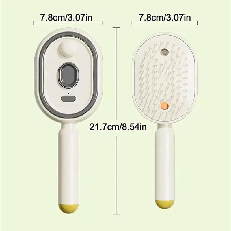 Electric Spray Air Cushions Massage Comb 3-in-1 Self-Cleaning Steam Essential Oil Brush Rechargeable Spray Scalp Massager Comb
