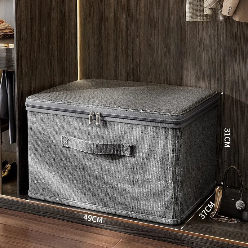Stackable Clothes Organizer Box for Wardrobe Large Drawer Storage Cabinet for Thick Clothes, Foldable Closet Organizer with Lid