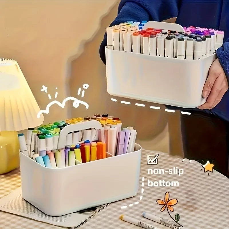 Multi-functional Storage Basket with Handle,Ideal for Organizing Portable Pencils,Pen Holders,Stationery Boxes,Desktop Organizer